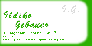 ildiko gebauer business card